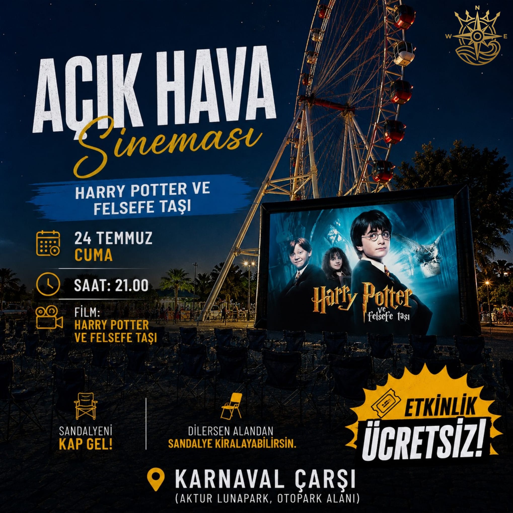Açık Hava Sineması: Harry Potter ve Felsefe Taşı