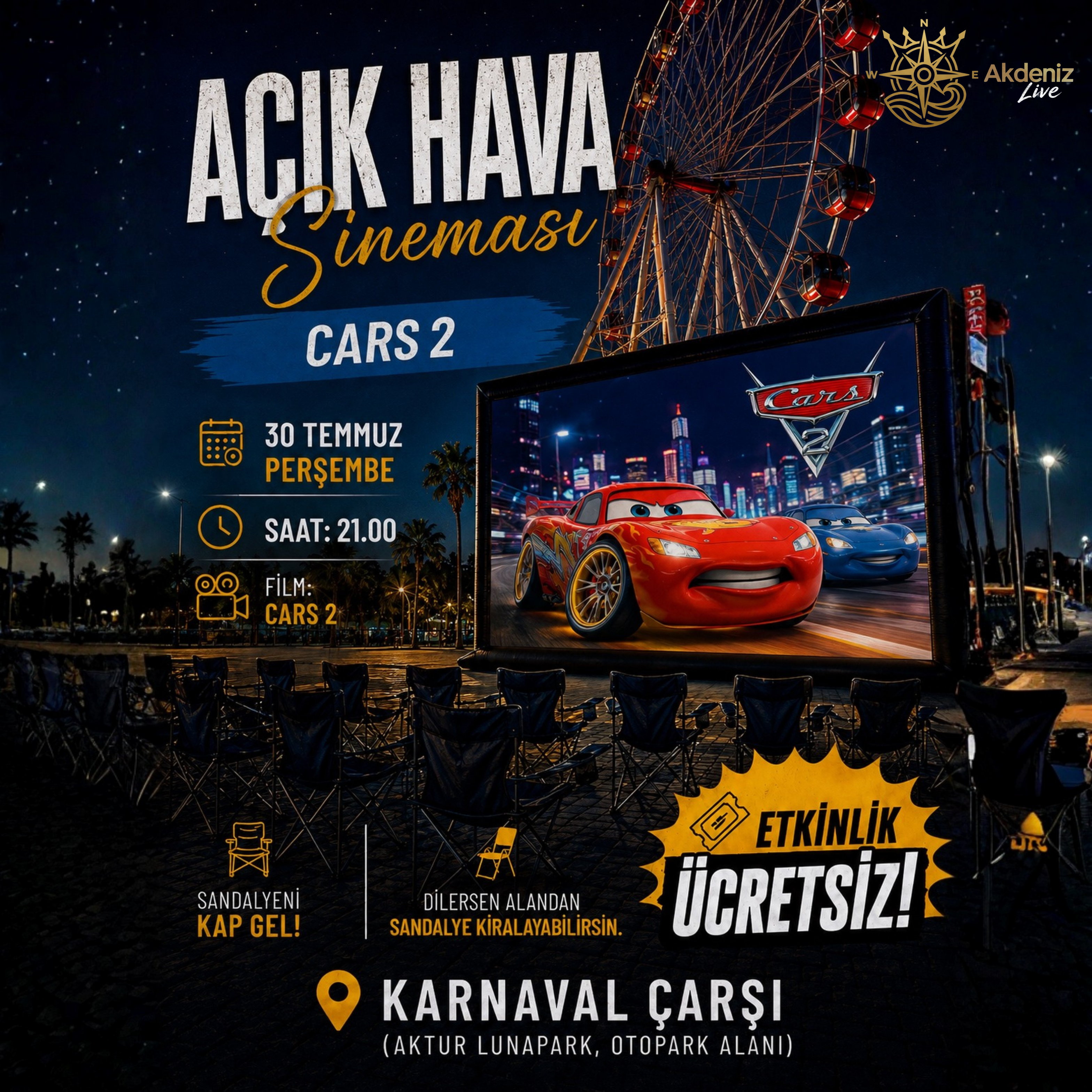 Açık Hava Sineması: Arabalar 2