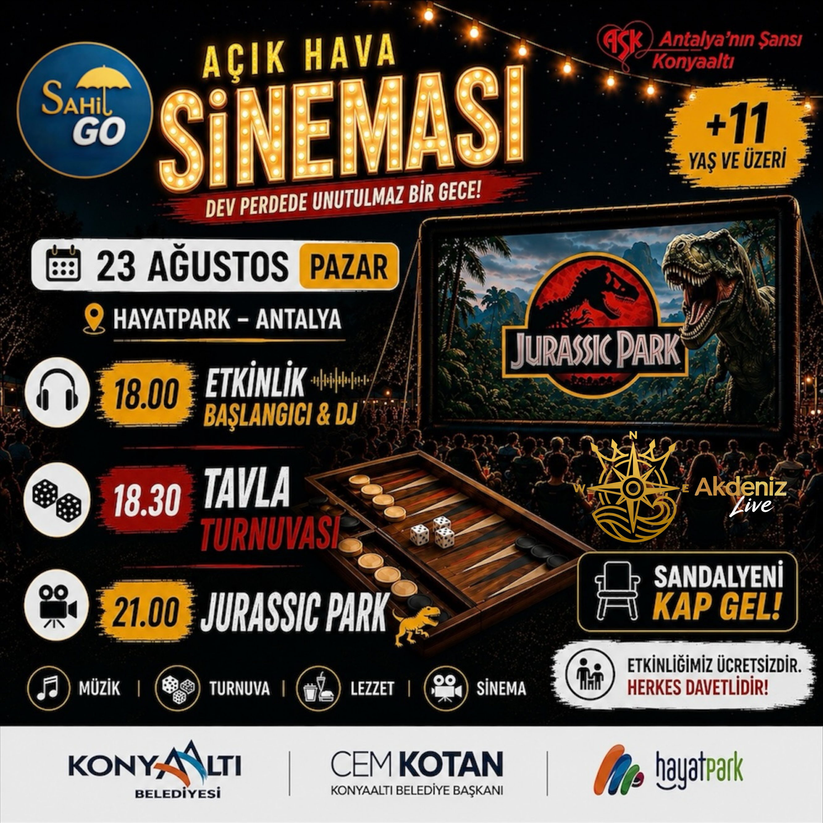 Açık Hava Sineması: Jurassic Park